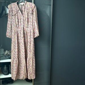 ba&sh Floral Long Sleeve Dress - Pink Multicolor